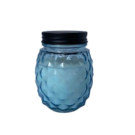 5&#x22; Blue Citronella Jar Candle